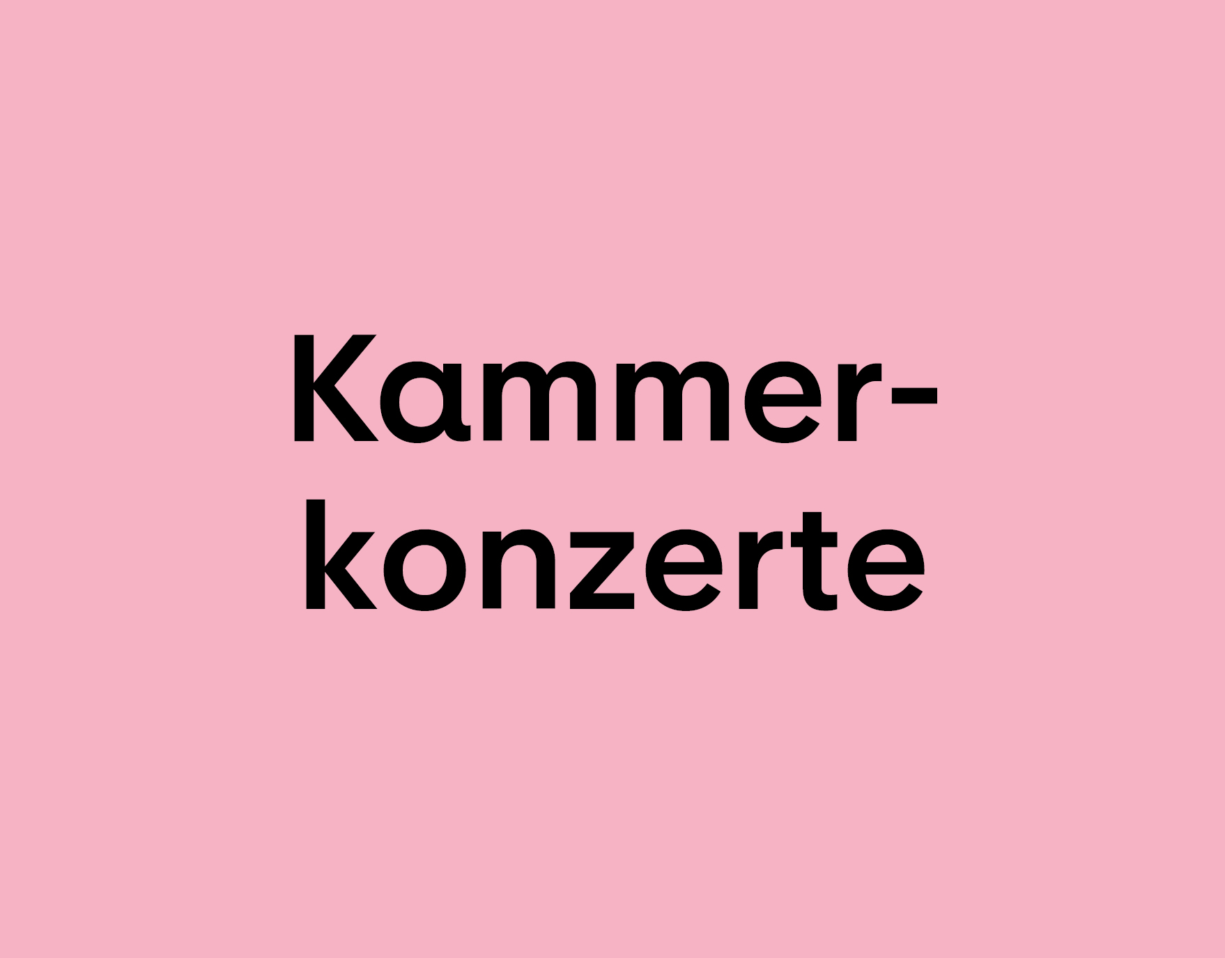 Kammerkonzerte